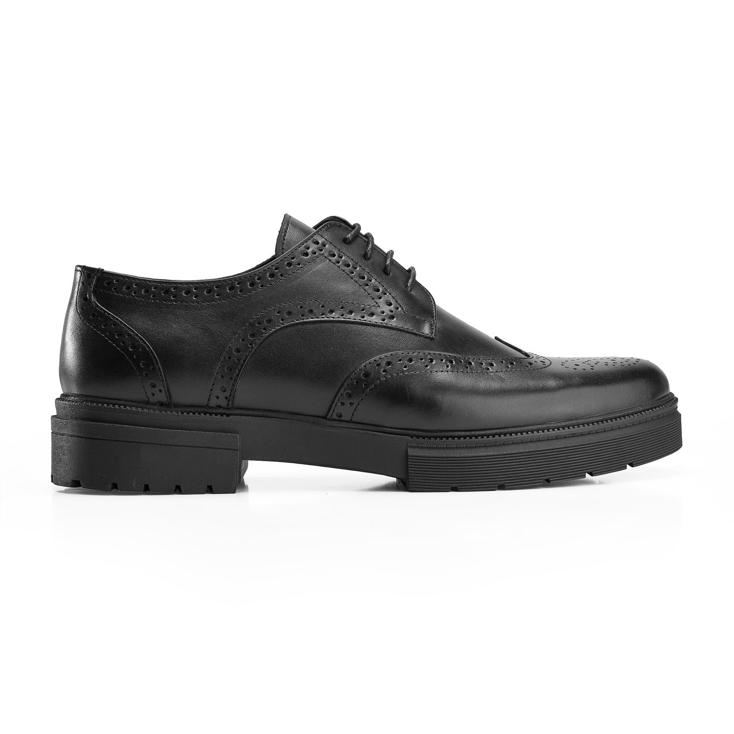 Full-Grain Black Derby Shoes