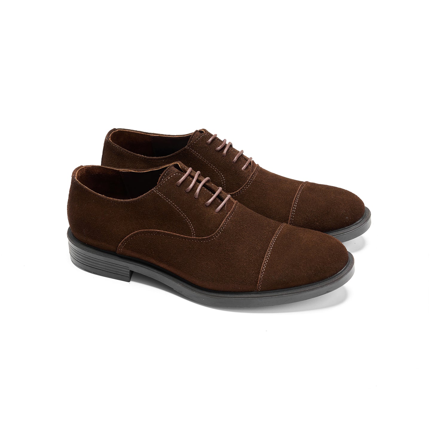 Suede Brogue Oxfords – Brown