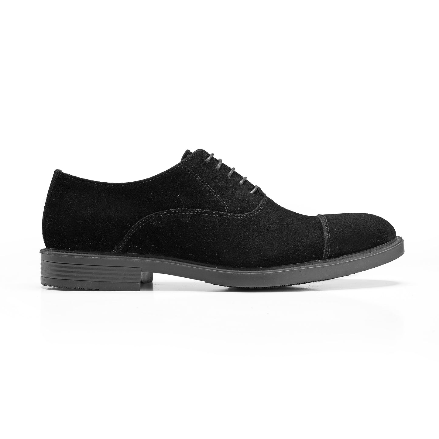 Suede Brogue Oxfords – Black