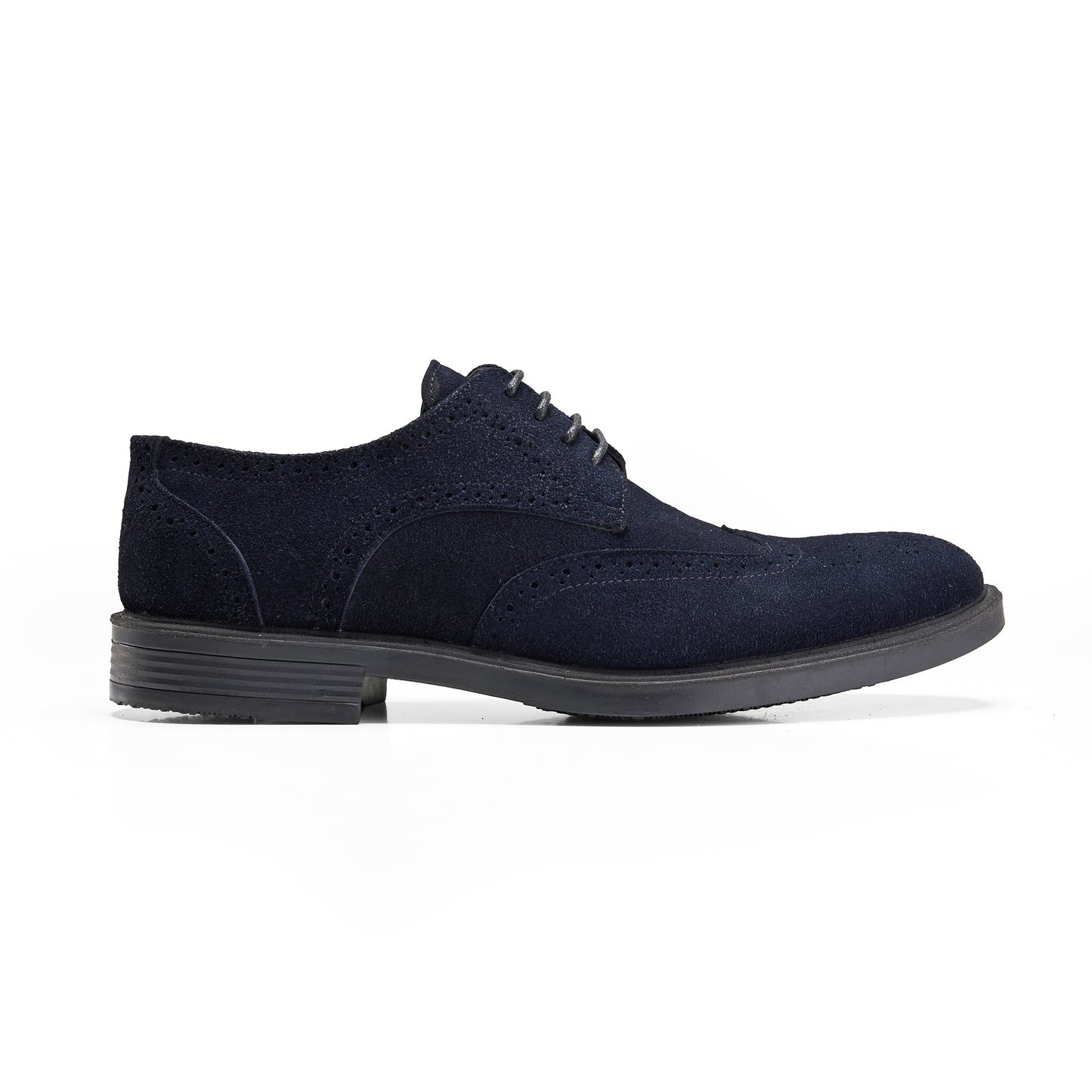 Suede Leather Wingtip Derby – Blue