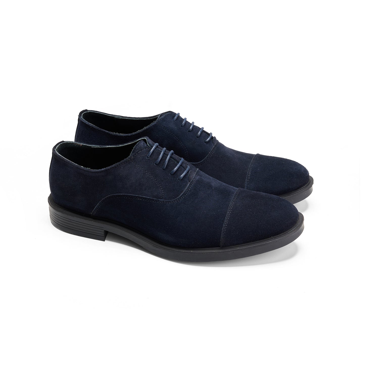 Suede Brogue Oxfords – Blue