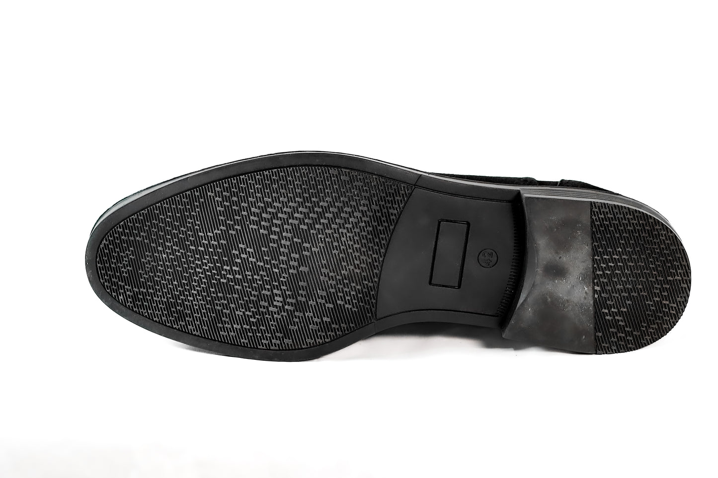 Suede Leather Wingtip Derby – Black