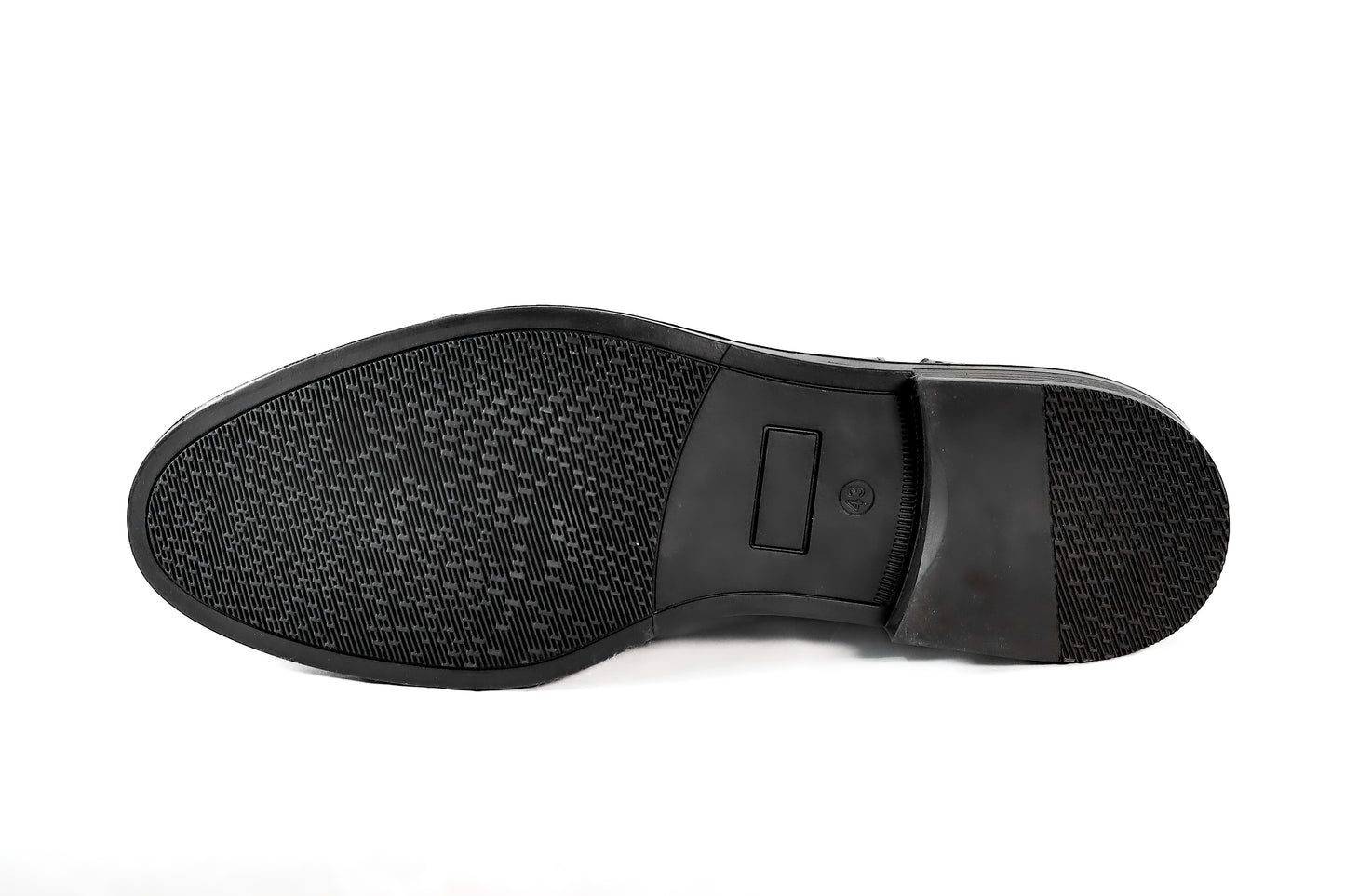 Genuine Leather Brogue Half Boots – Black