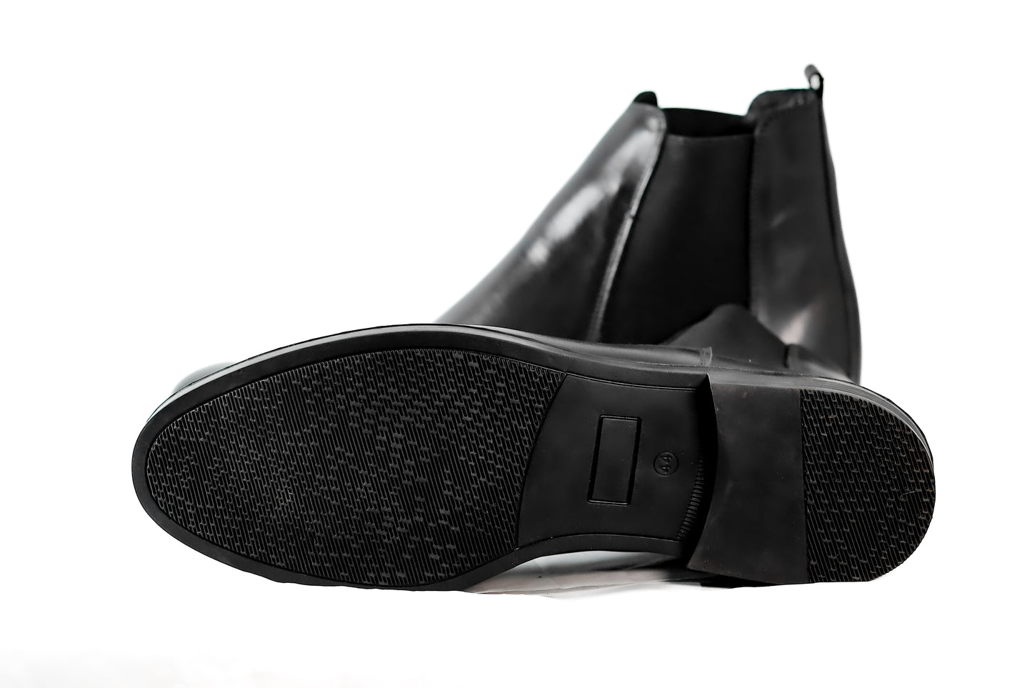 Genuine Leather Plain Half Boot – Black