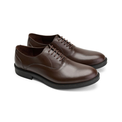 Smooth Leather Brown Derby Shoes