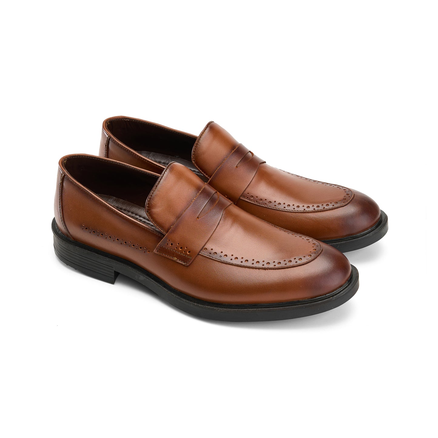 Genuine Brown Brogue Loafers
