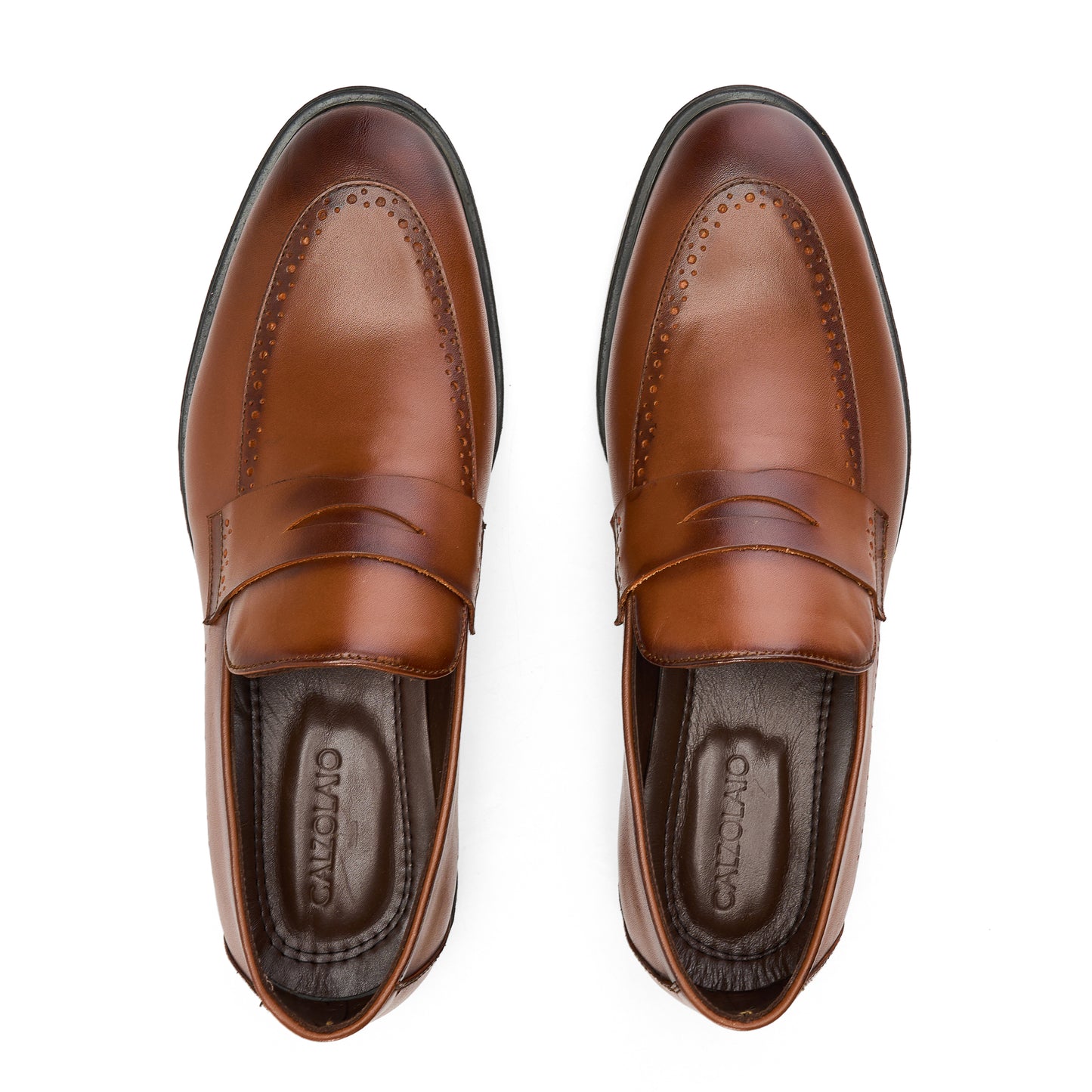 Genuine Brown Brogue Loafers