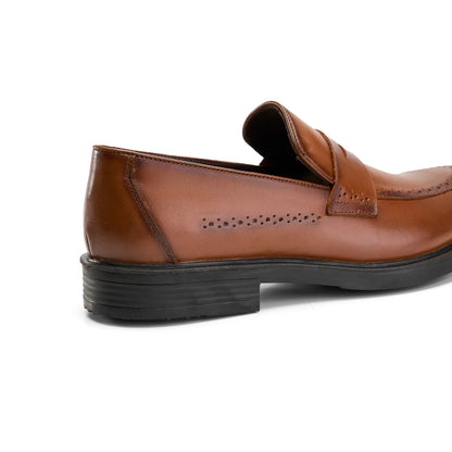 Genuine Brown Brogue Loafers
