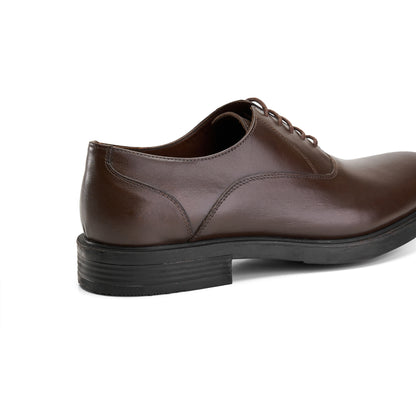 Smooth Leather Brown Derby Shoes