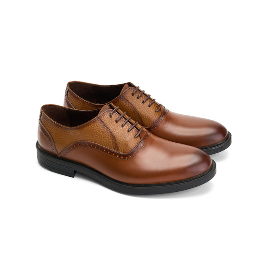 Two-Tone Leather Brown Brogues