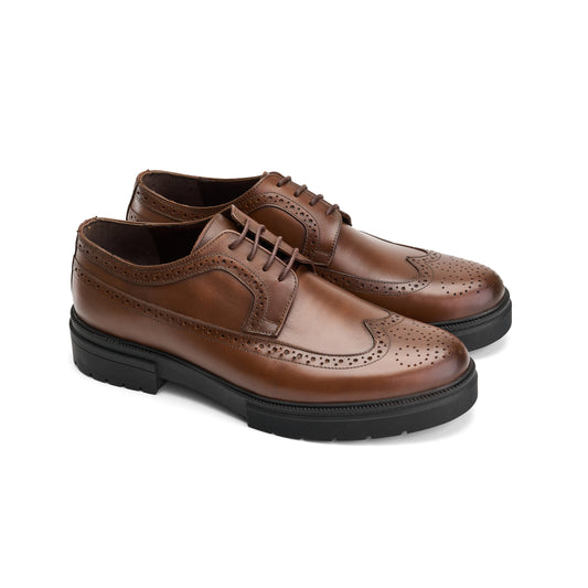 Premium Leather Brown Wingtips