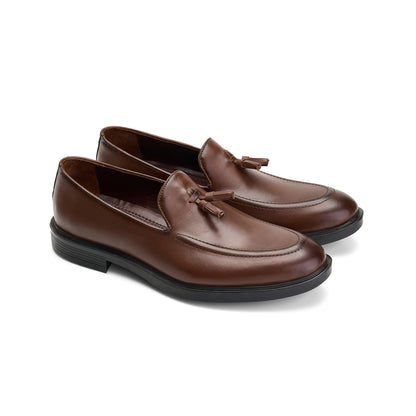 Genuine Brown Tassel Loafers