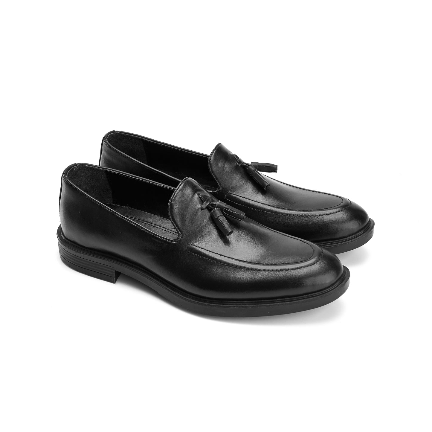 Genuine Black Tassel Loafers