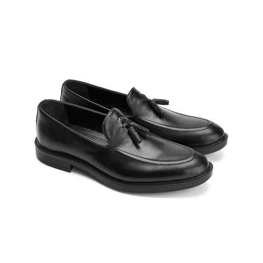 Genuine Black Tassel Loafers