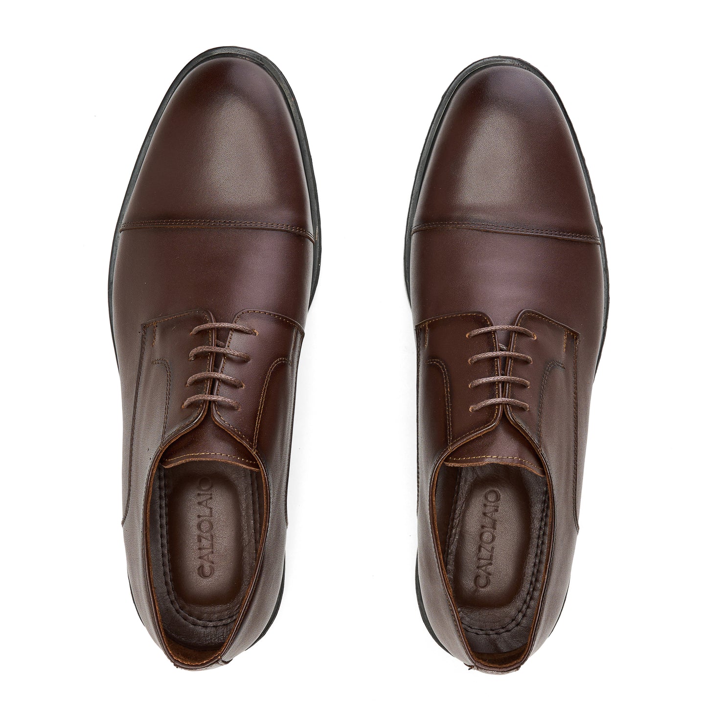 Genuine Brown Cap-Toe Derbies
