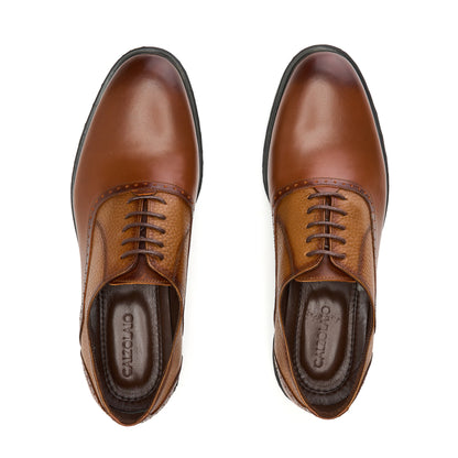 Two-Tone Leather Brown Brogues