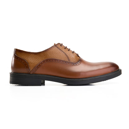 Two-Tone Leather Brown Brogues