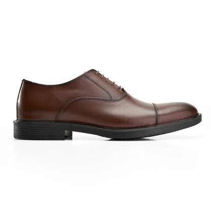 Genuine Brown Cap-Toe Derby Shoes
