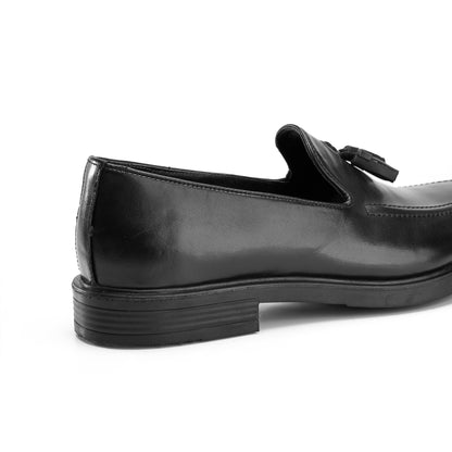 Genuine Black Tassel Loafers
