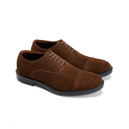 Brown Suede Oxford Shoes