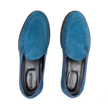 Suede Jeans Loafers