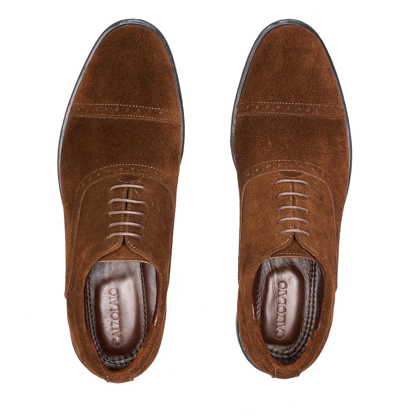 Brown Suede Oxford Shoes