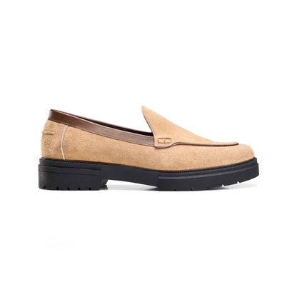 Suede Sand Beige Loafers