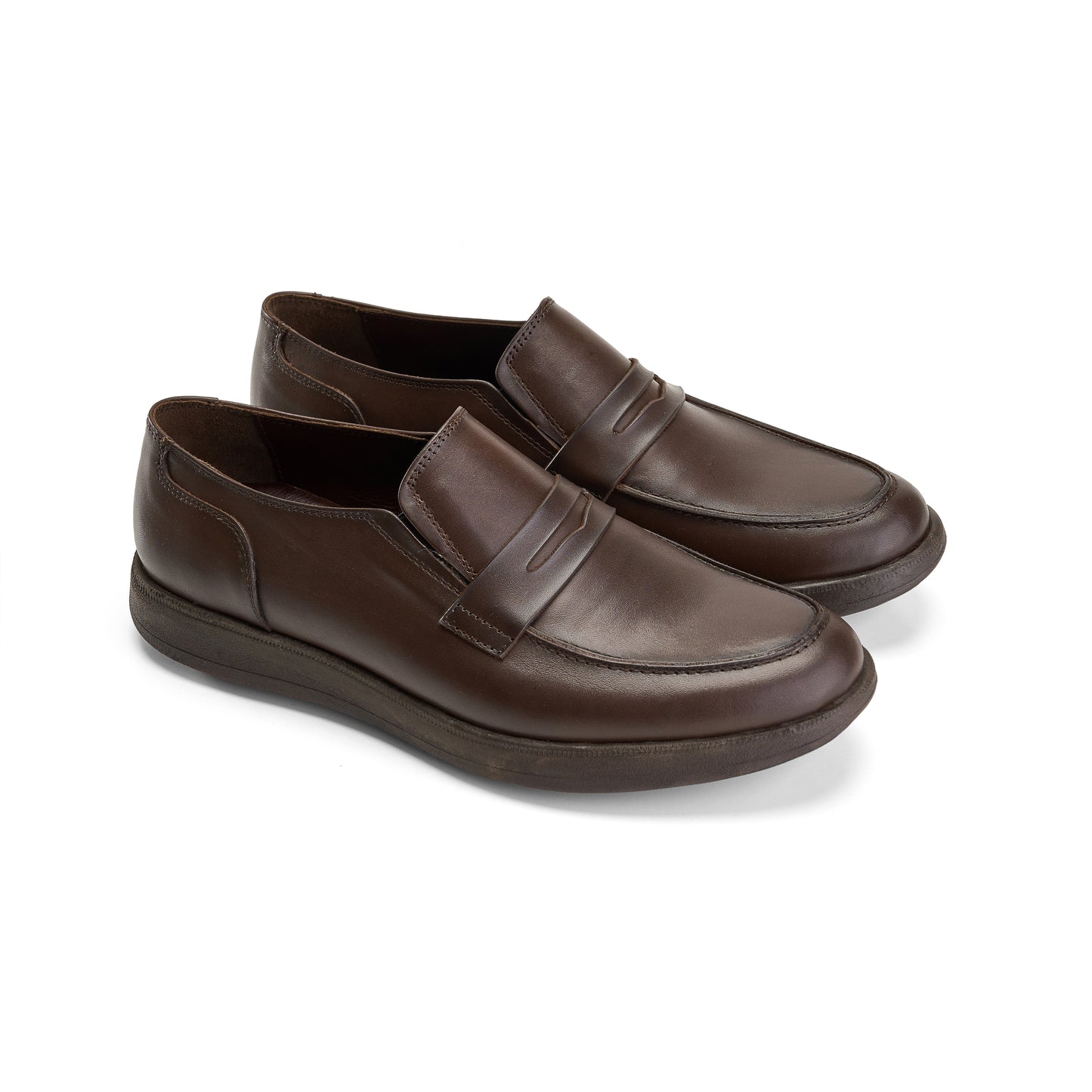 Smooth Leather Brown Loafers