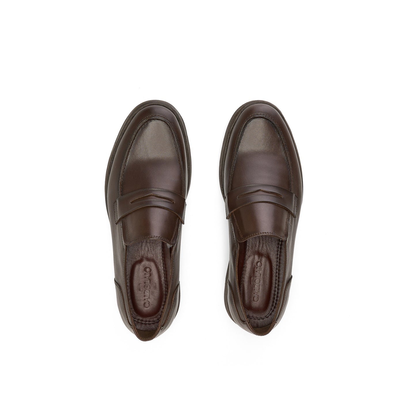Smooth Leather Brown Loafers