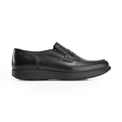 Smooth Leather Black Loafers