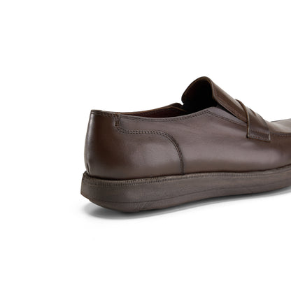 Smooth Leather Brown Loafers