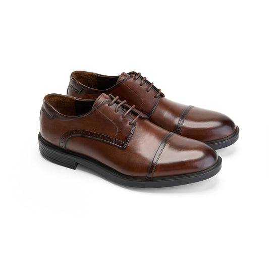 Genuine Brown Cap-Toe Derbies