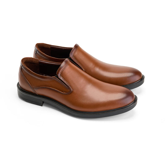 Smooth Leather Brown Loafers
