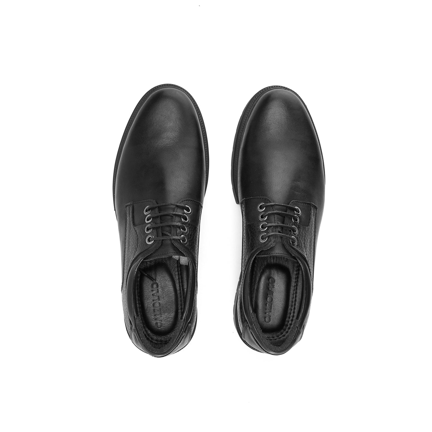 Genuine Textured Black Derbies