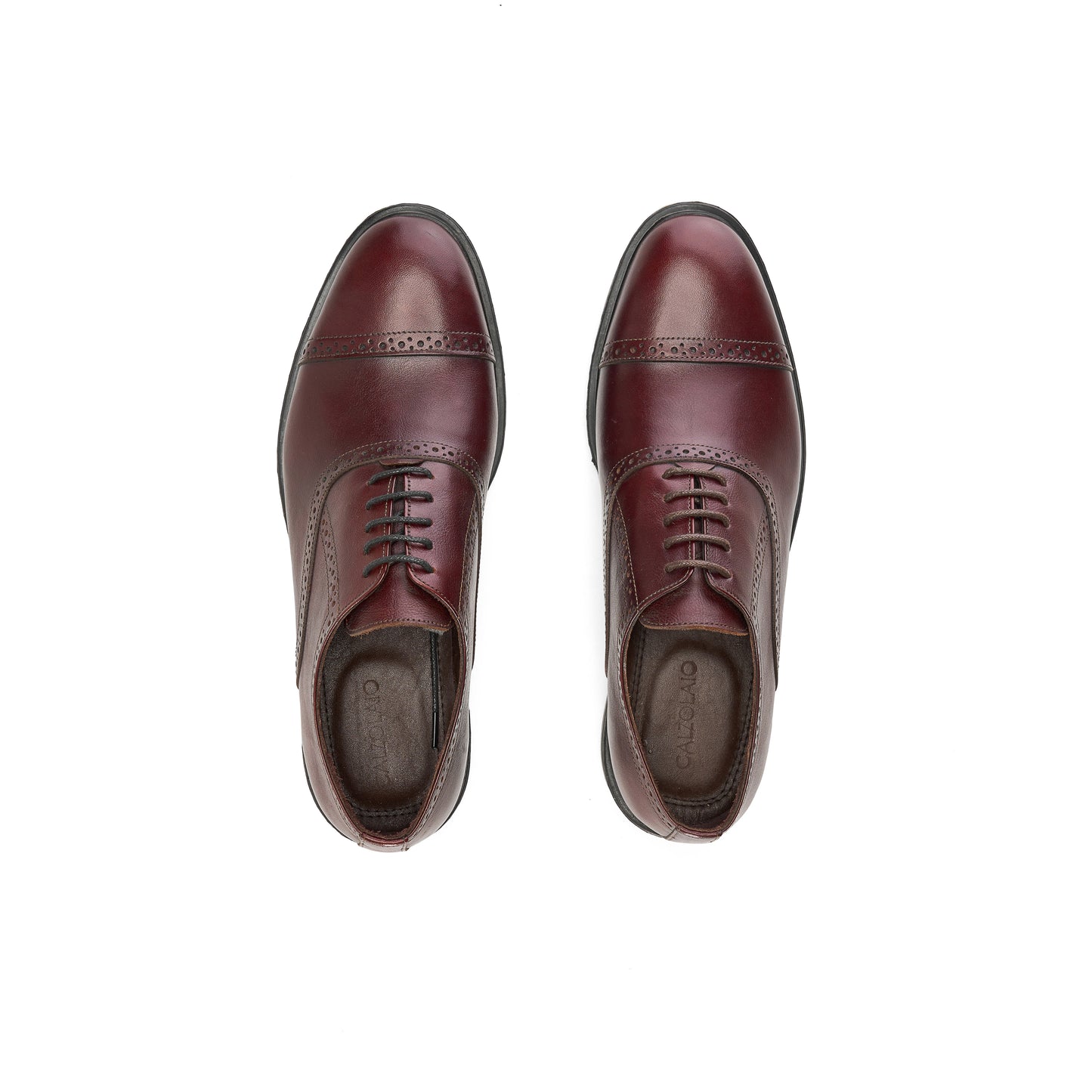 Burgundy Leather Oxford Brogues