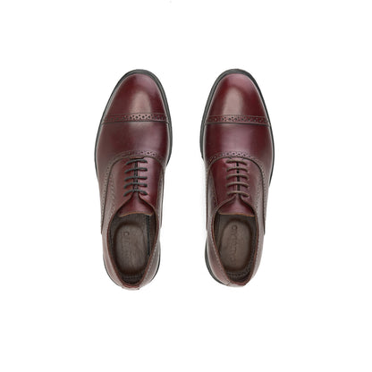Burgundy Leather Oxford Brogues