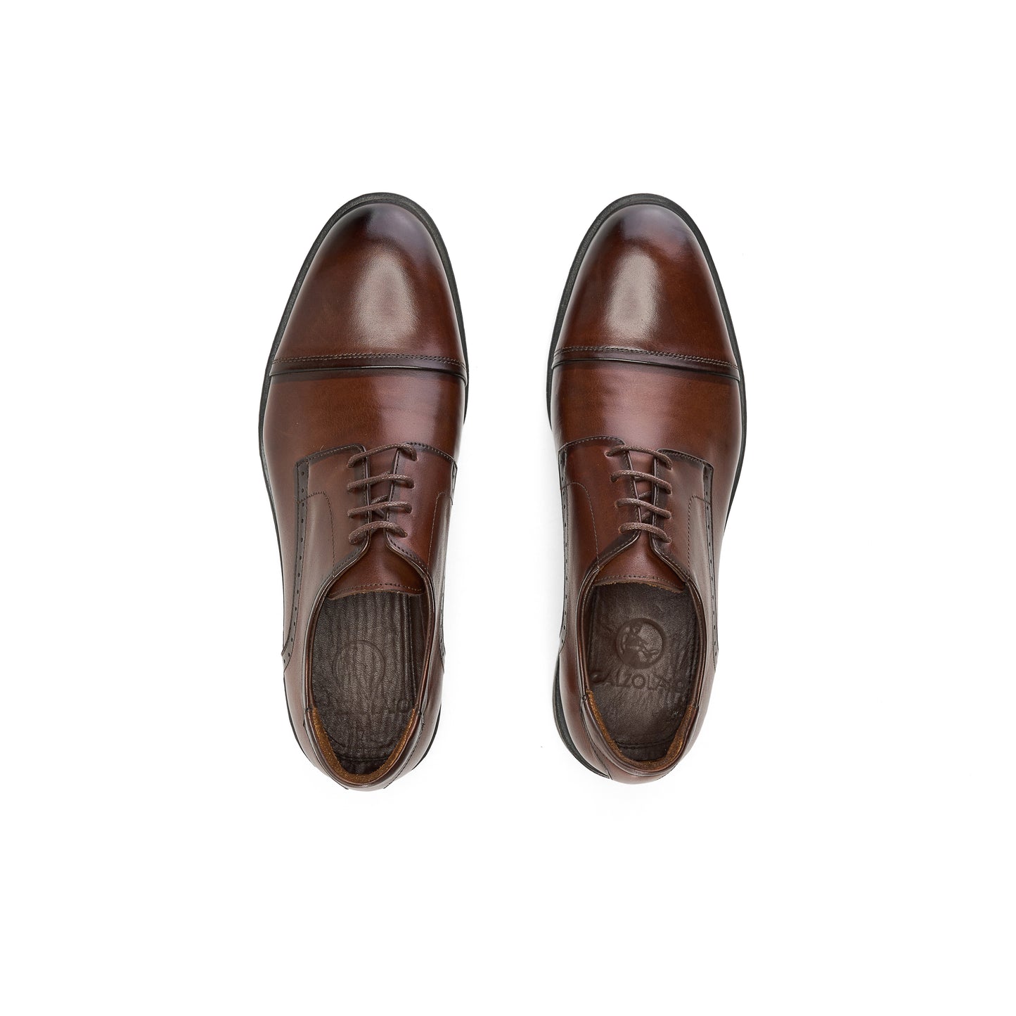 Genuine Brown Cap-Toe Derbies