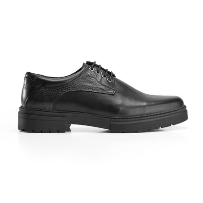 Genuine Textured Black Derbies