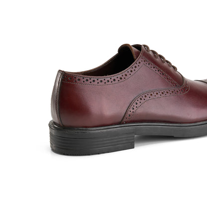 Burgundy Leather Oxford Brogues