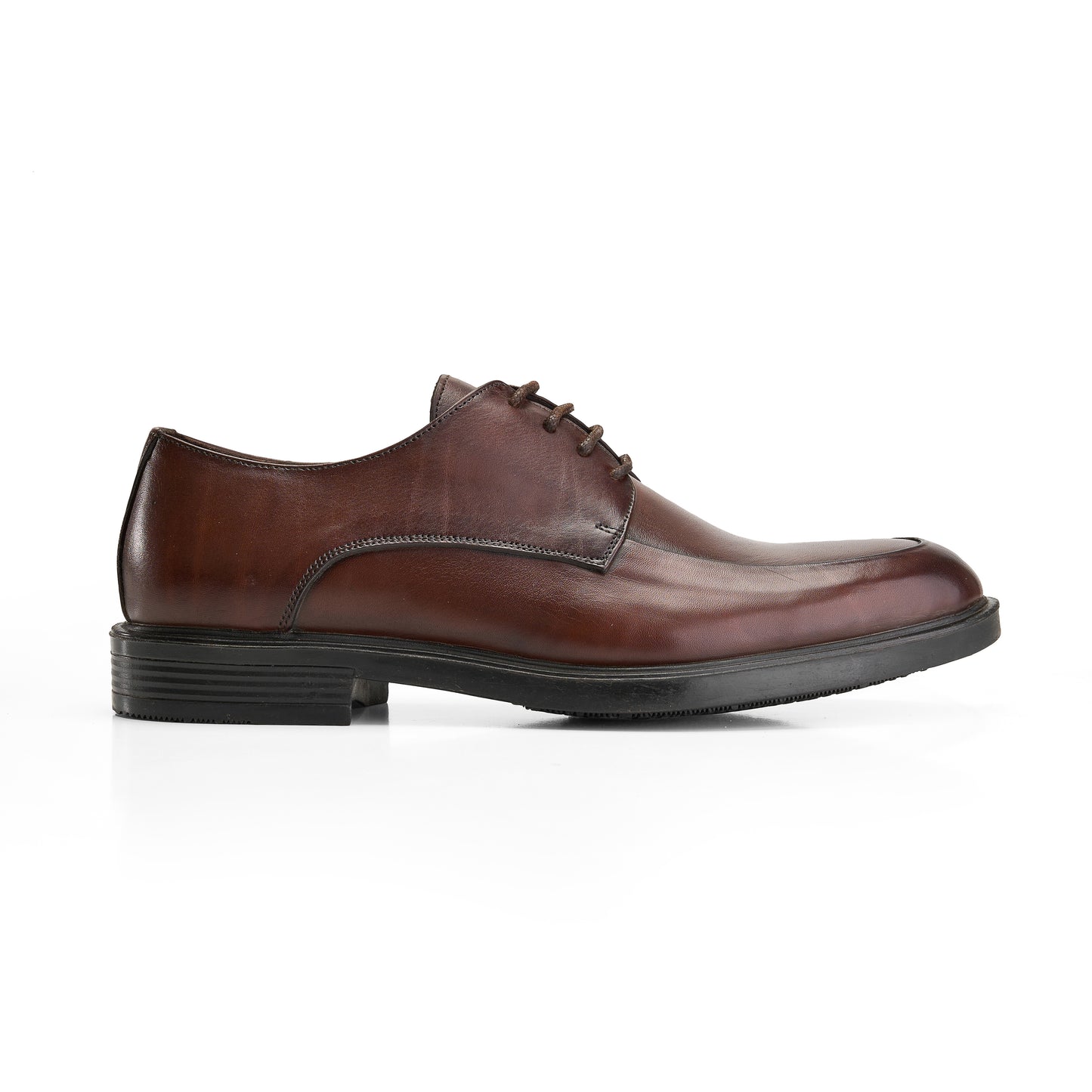 Genuine Brown Apron-Toe Derbies