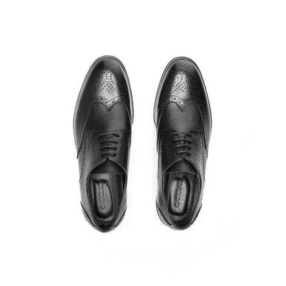 Grain Leather Black Wingtip Brogues