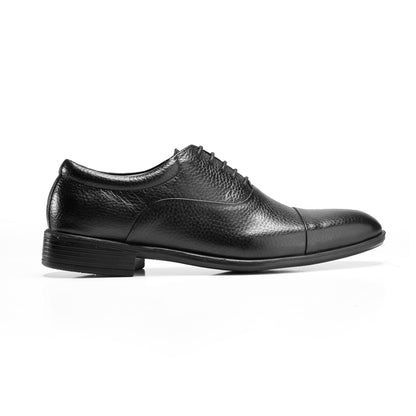 Grain Leather Black Cap-Toe Derbies