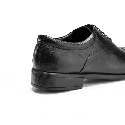 Grain Leather Black Cap-Toe Derbies