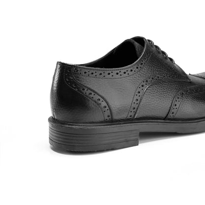 Grain Leather Black Wingtip Brogues