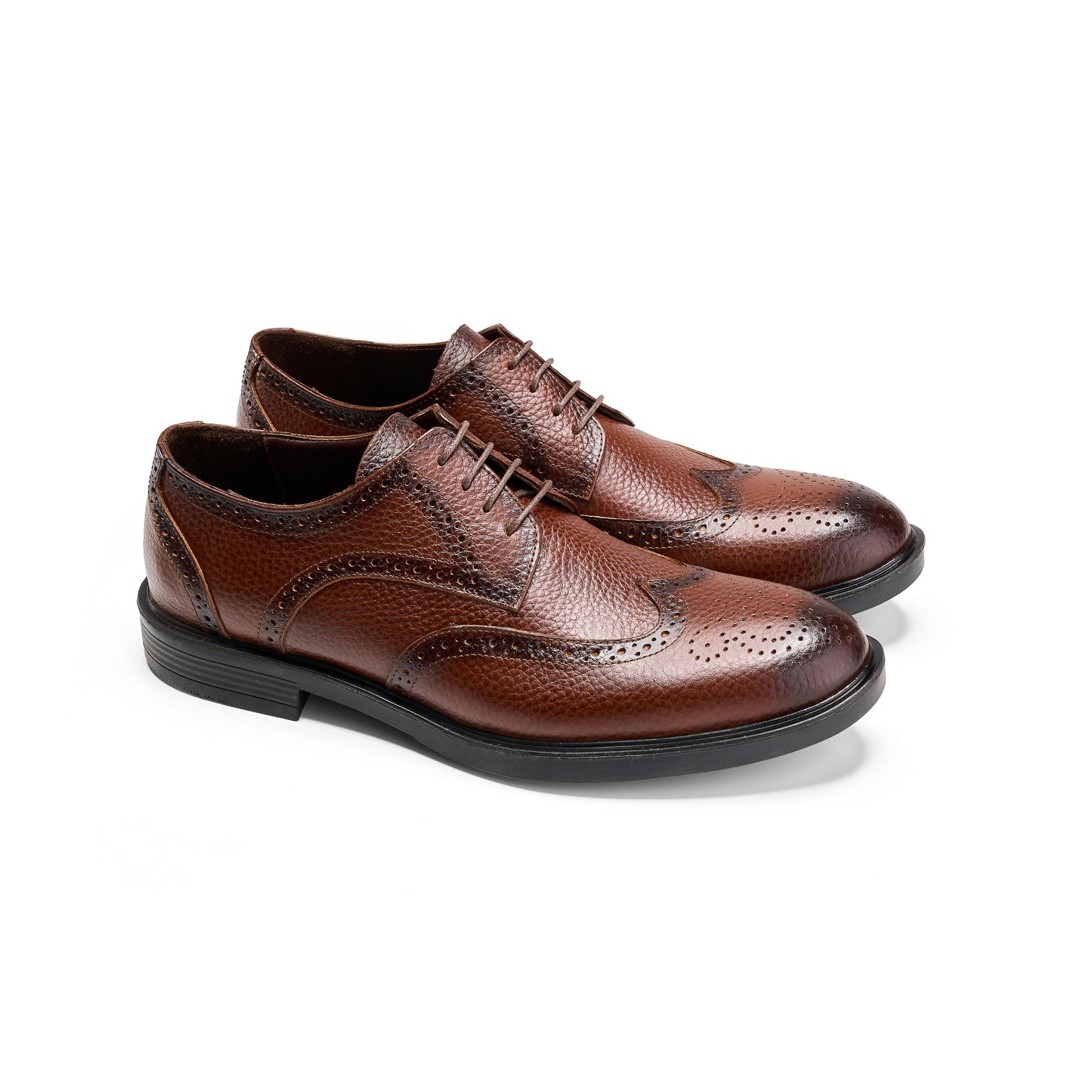 Grain Leather Brown Wingtip Brogues