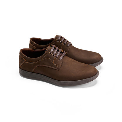 Brown Nubuck Derby Shoes