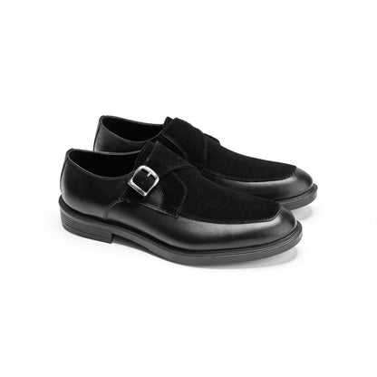Suede Black Monk Strap