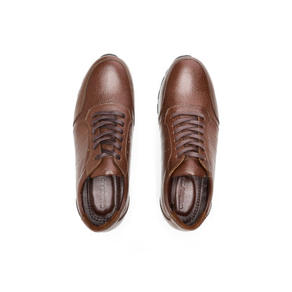 Brown Grain Sneakers