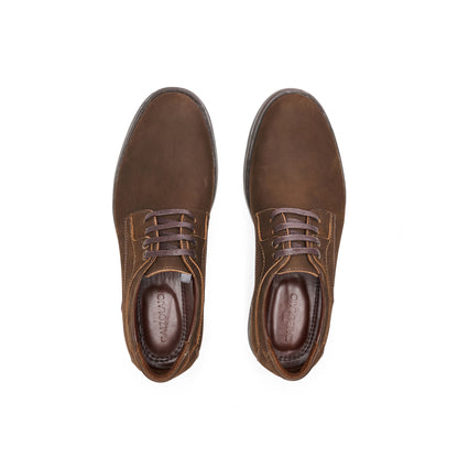 Brown Nubuck Derby Shoes