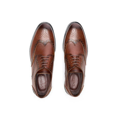Grain Leather Brown Wingtip Brogues